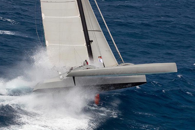 Peter Aschenbrenner’s 63ft trimaran, Paradox - 2013 RORC Caribbean 600 © Ocean Images